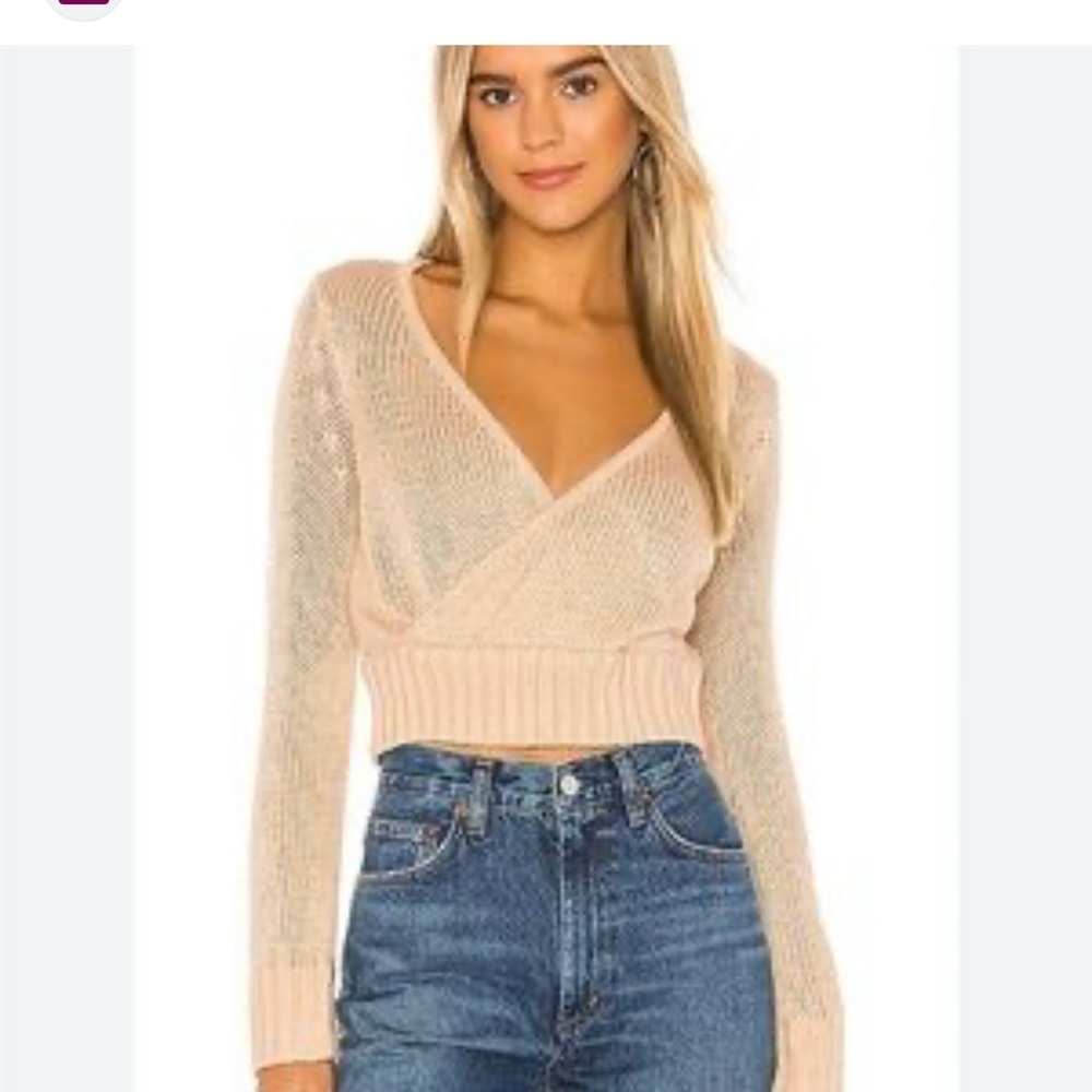 Lovers + Friends Cream‎ V-Neck Sweater
